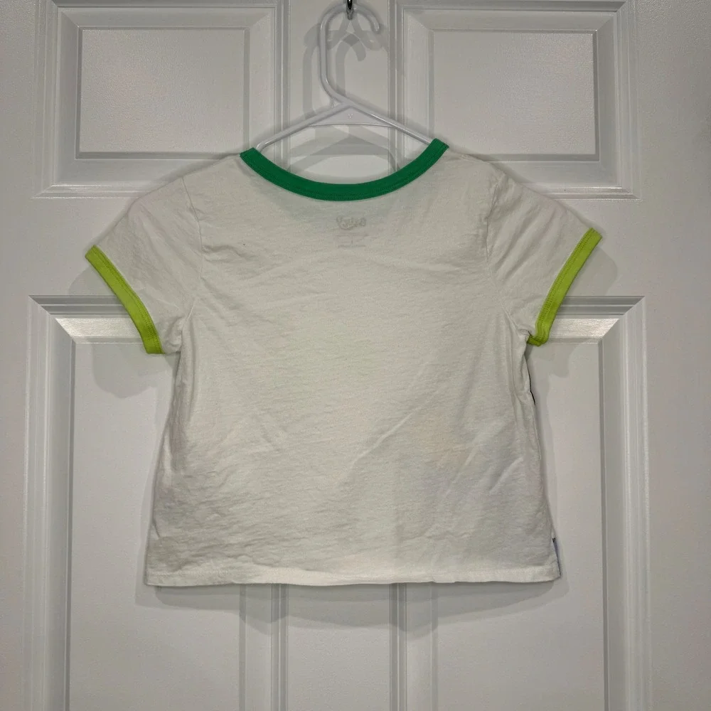 Kids‎ Bluey T Shirt White Green Shamrock Graphic Tee Size L